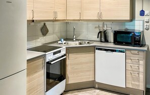 Fridge, oven, stovetop, dishwasher