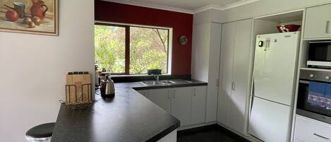 Refrigerador, microondas, horno, placa de cocina