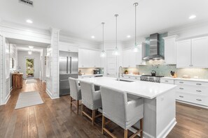 Fridge, microwave, oven, stovetop - Luxury Meets Location - Exclusive WaterColor Access, 6-Seater Cart, Bikes & Easy Access to Seaside! (Santa Rosa Beach)