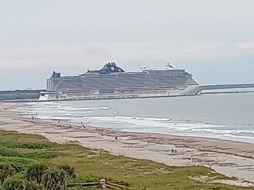 Coastal Beachfront Oasis.  Large Heated Pool, view Launches at Canaveral Towers