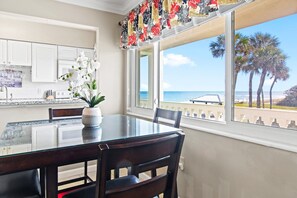 Dining - Snowbird-Friendly Oceanside Condo — Heated Pool, Fire Pit & Beach Access! 🌴🌊 (Satellite Beach)