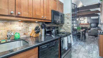 Microwave, oven, stovetop, dishwasher