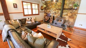 Smart TV, fireplace, DVD player