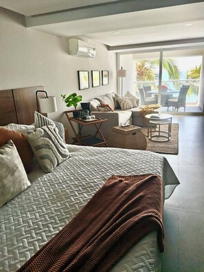 1 bedroom, iron/ironing board, free WiFi, bed sheets - Beachfront Studio,  New & Cozy,   Stunning Ocean Views,  Prime Location (Puerto Vallarta)
