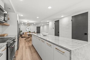 Fridge, microwave, oven, stovetop - Park Ave Luxe Retreat • Fully Remodeled • Walk to Lifts • Hot Tubs (Park City)