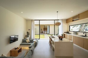 Villa, 3 Bedrooms, Patio, Pool View | Living area | 43-inch Smart TV with cable channels - Villa Amun (Tabanan)
