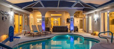 A heated pool