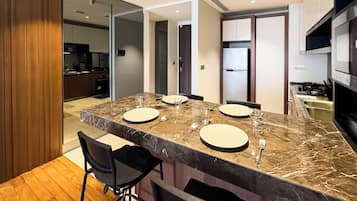 Condo, City View | Dining room
