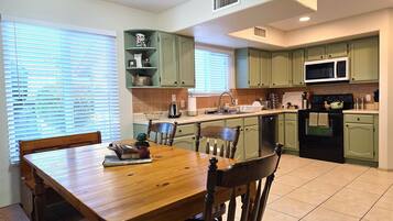 Microwave, oven, stovetop, dishwasher