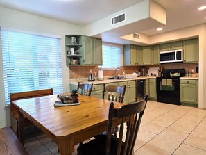 Microwave, oven, stovetop, dishwasher