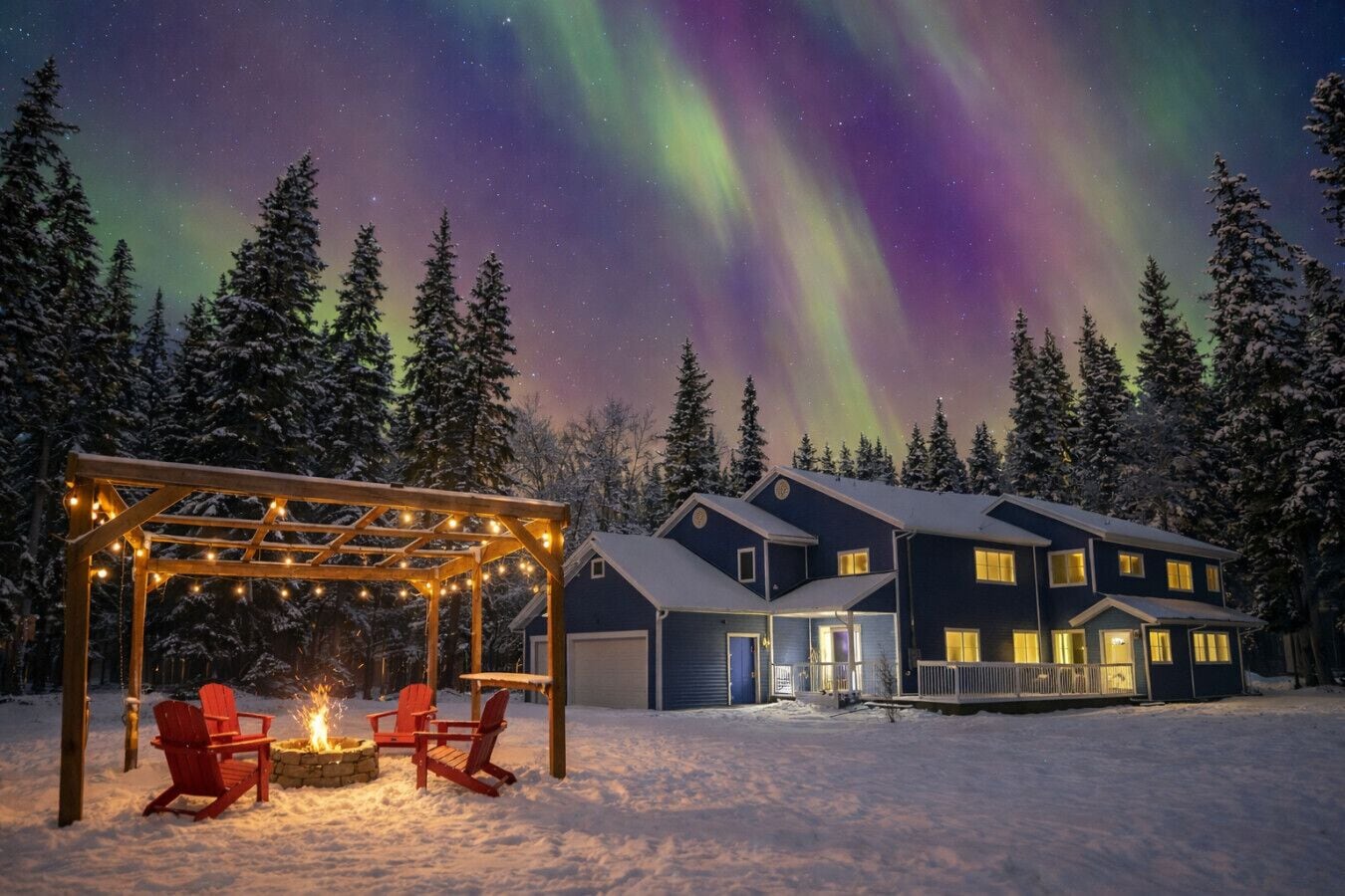 Aurora from the yard