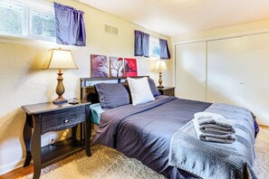 2 chambres, bureau, fer et planche à repasser, accès Internet