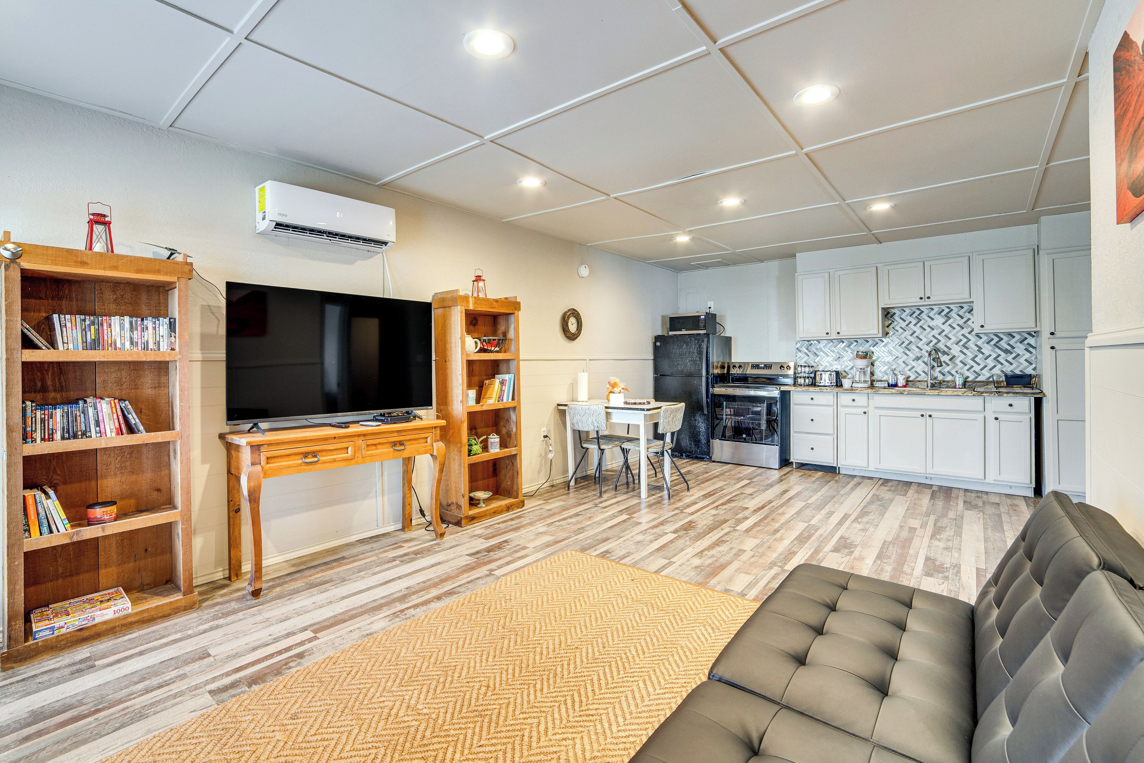 TV, books, video library