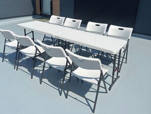 屋外ダイニングエリア