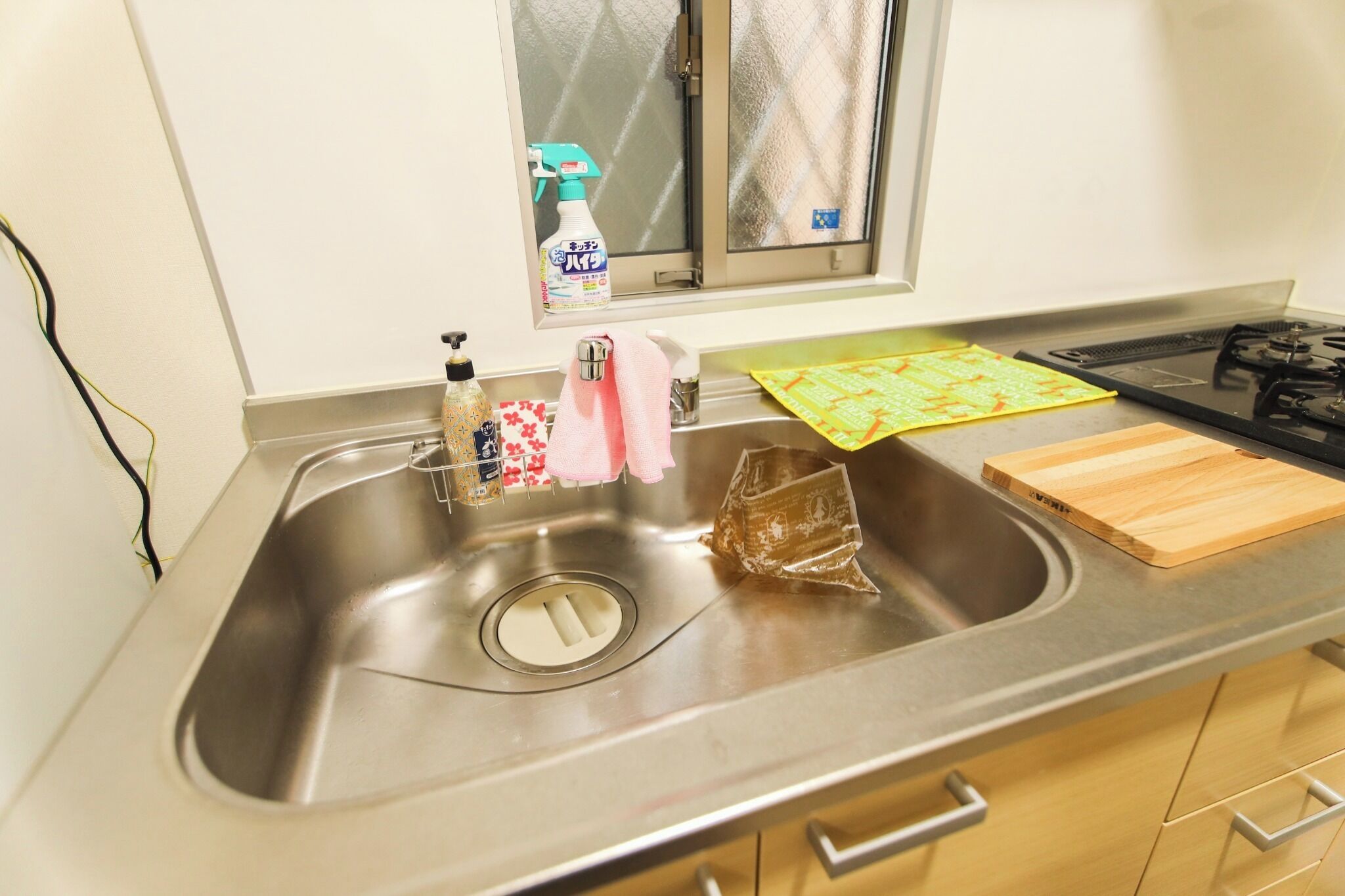 Fridge, microwave, cookware/dishes/utensils