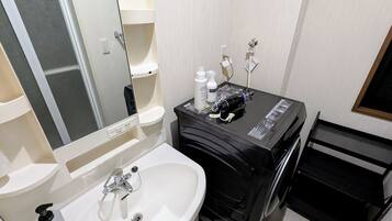 Hair dryer, towels