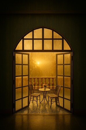 高级双人房, 阳台, 花园景观 | 庭院景观