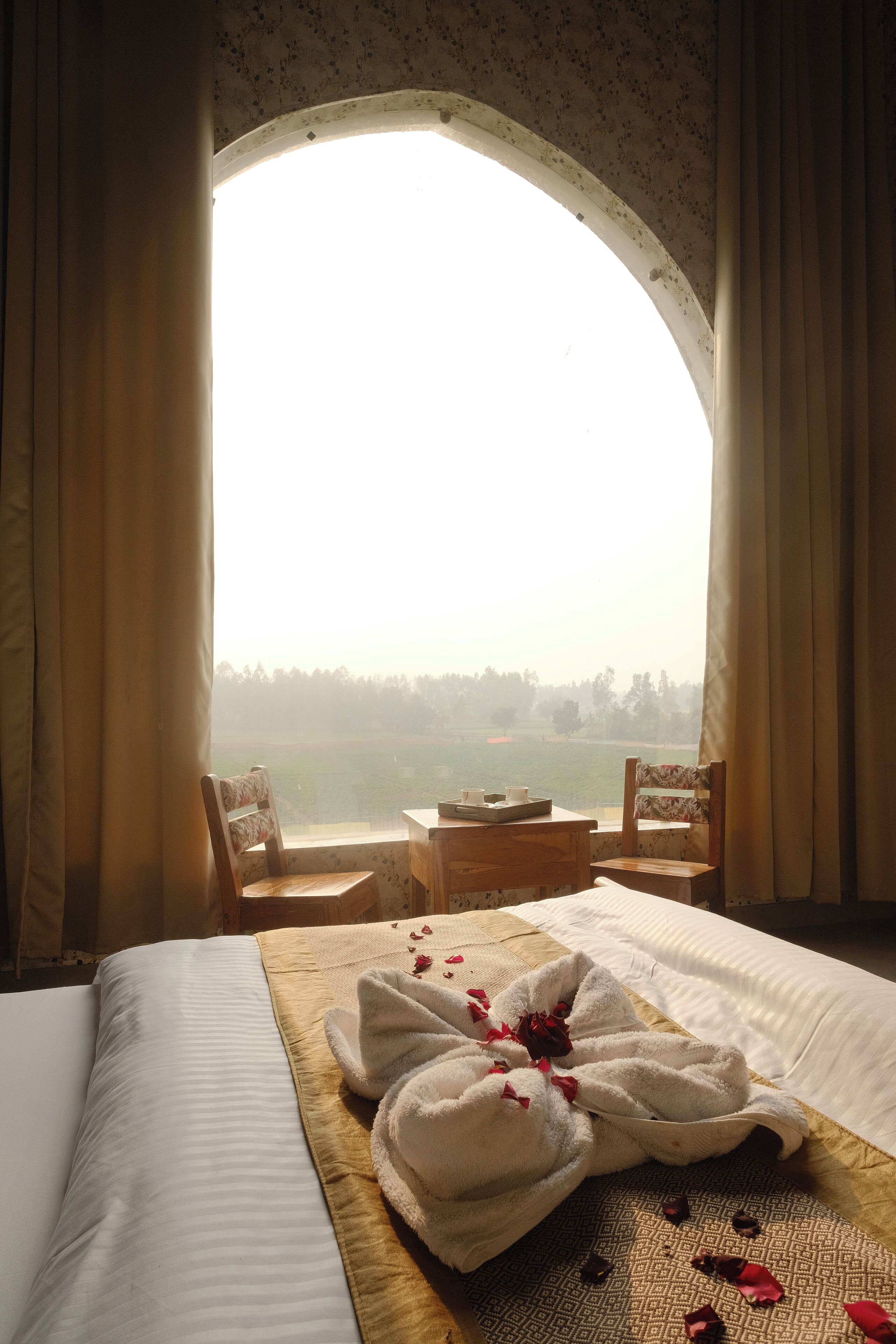 Habitación doble Confort, vista al jardín | Wifi gratis y ropa de cama 