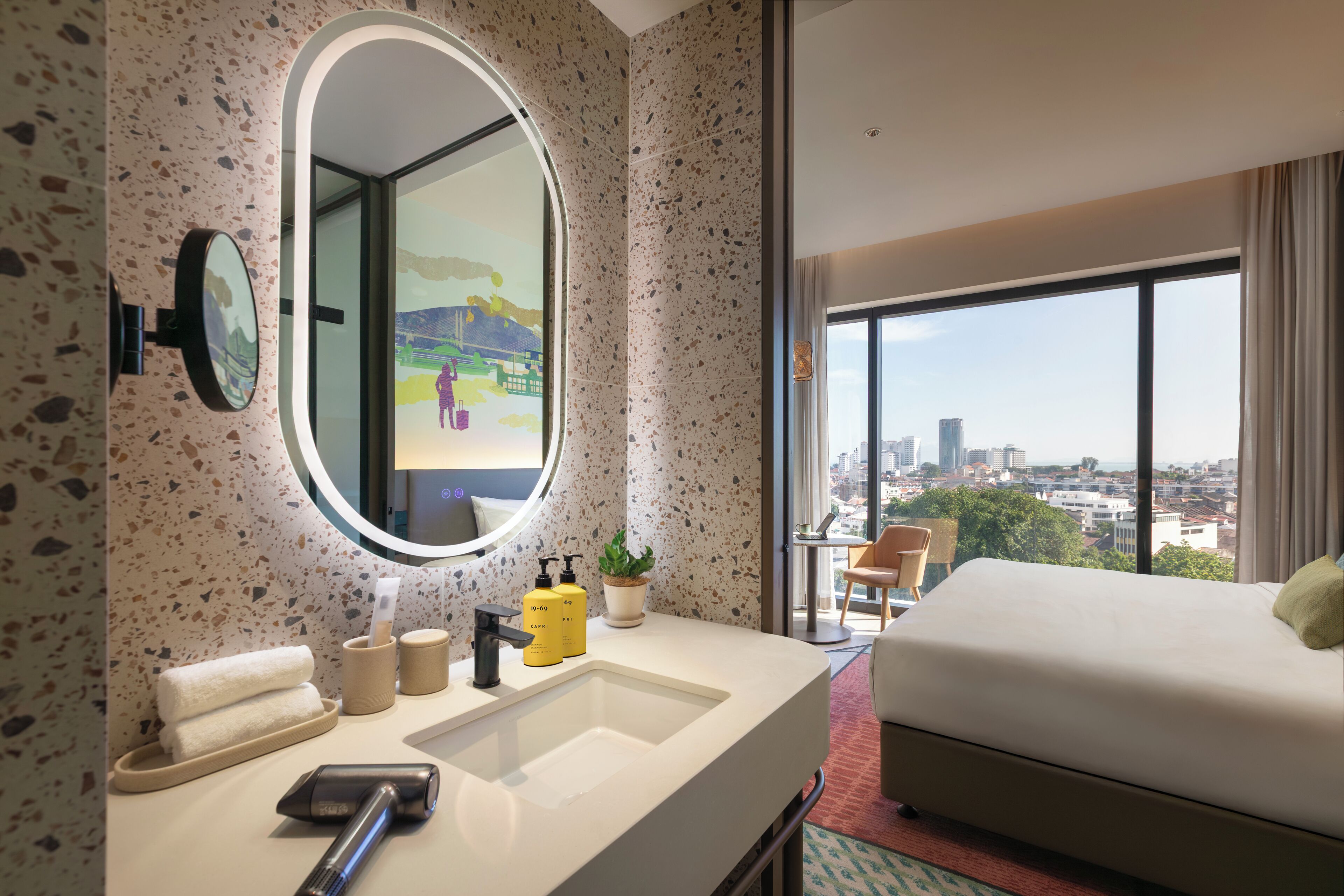 In-room safe, desk, laptop workspace, iron/ironing board