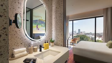 In-room safe, desk, laptop workspace, iron/ironing board