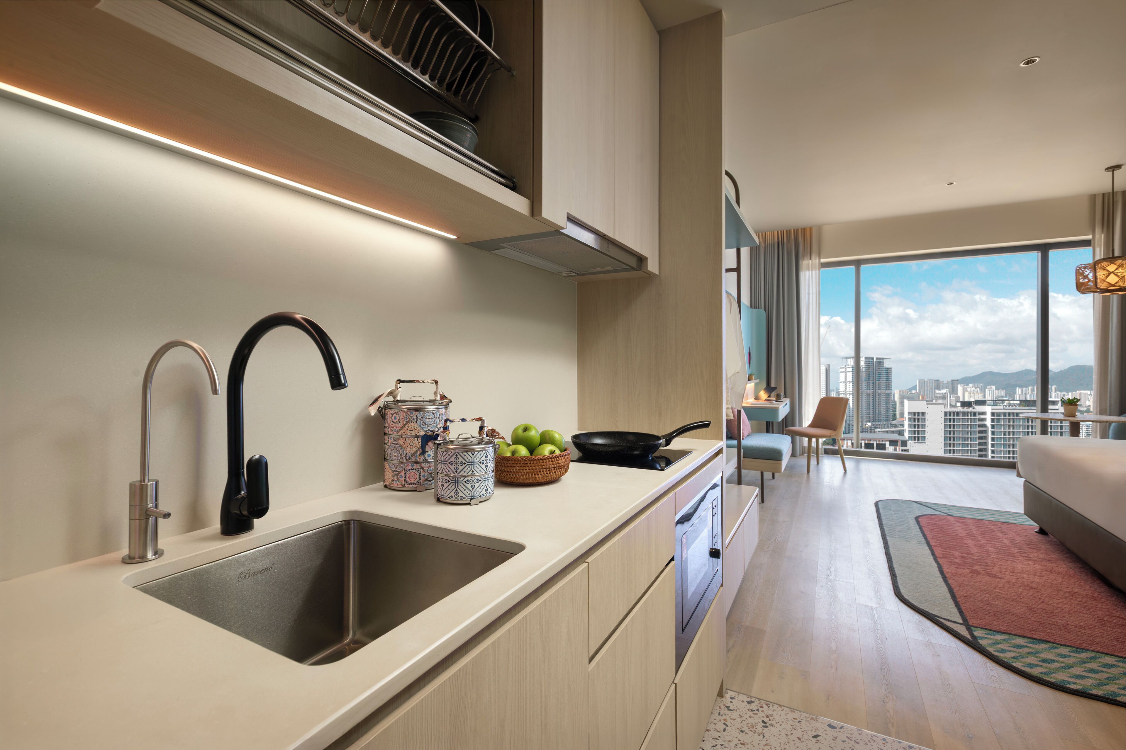 Premier Studio, 1 King Bed, Non Smoking, City View | In-room safe, desk, laptop workspace, iron/ironing board