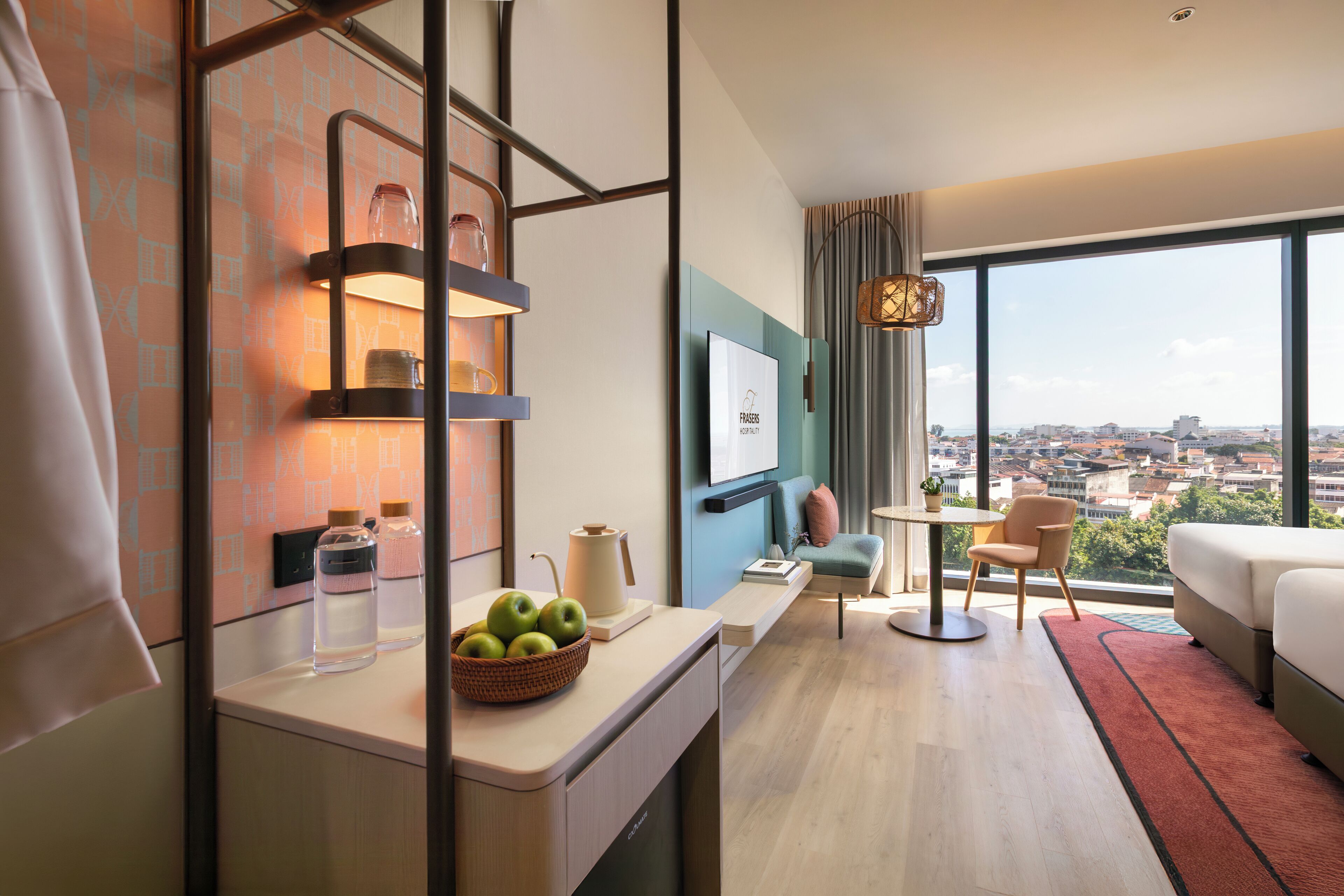 Deluxe Twin Room, Non Smoking, City View | In-room safe, desk, laptop workspace, iron/ironing board