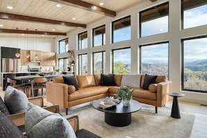 Smart TV, fireplace, ping pong - Modern Smoky Mountain Stay With Two Decks, Pool & Game Room | Overlook Lodge (Sevierville)