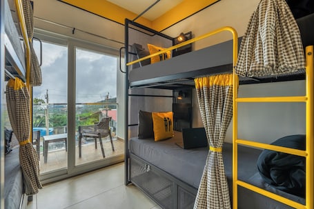 Bed in 4 Bed Mixed Dormitory with Balcony and Valley View | Free WiFi, bed sheets