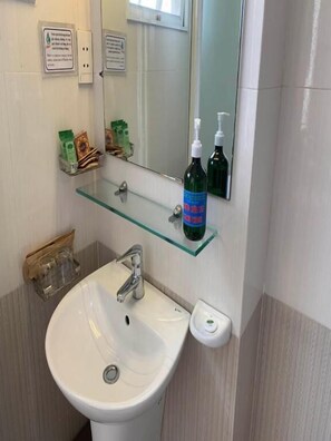 Free toiletries, hair dryer, slippers, towels