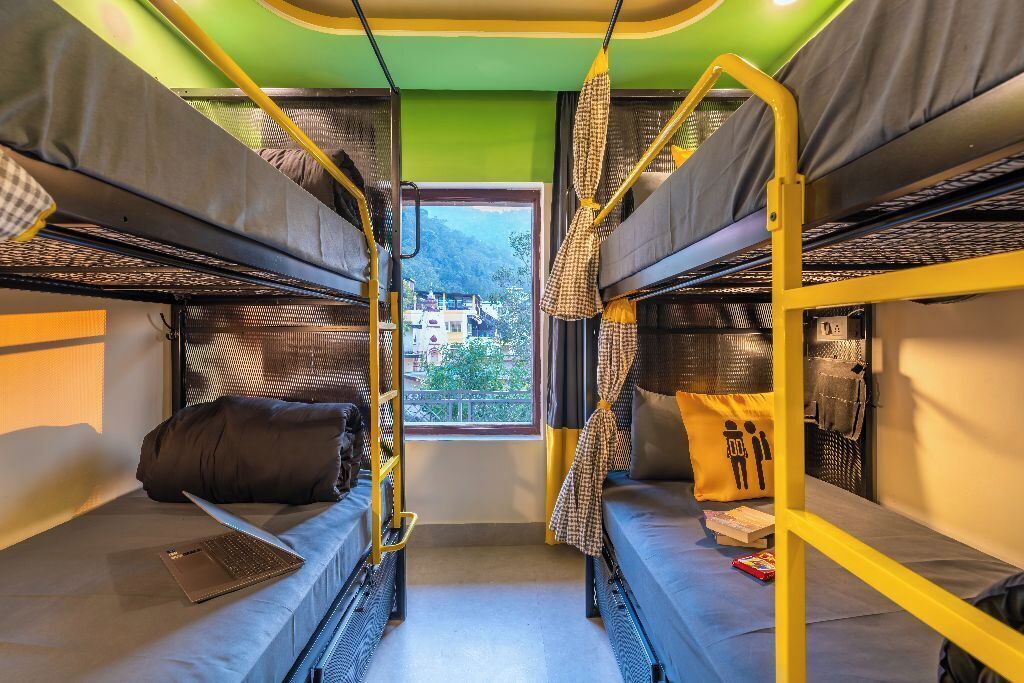 Bed in 4 Bed Mixed Dormitory with Balcony and Hill View | Balcony