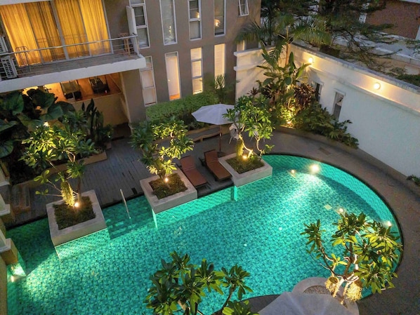 Condo, 1 Bedroom, Accessible, Balcony | Pool | Outdoor pool - Peaceful and Quiet Apartment on Changklan Road (Chiang Mai)