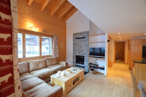 Fernseher, Kamin