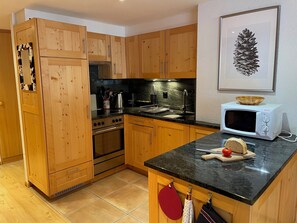 Oven, stovetop, dishwasher - Modern 4-room duplex for 7 to 8 people 2 minutes from the ski lifts: 1 bedroom with double bed and b (Grimentz)