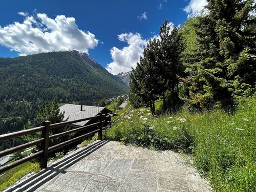 Very comfortable chalet for 6 persons: ground floor: living room with chimney - kitchen with dishwas