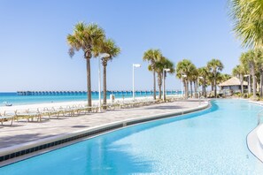 A heated pool - Calypso 1104E  Renovated Gulf-Front Escape (Panama City Beach)