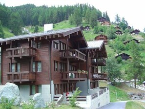 Exterior - Comfortable 3 1/2-room duplex apartment for 6 persons : Living room with wood-stove - kitchen with d (Grimentz)