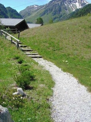 Property grounds - Comfortable 2 room apartment for 2- 4 persons : Living room with sofa-bed - 1 room with 1 double bed (Grimentz)