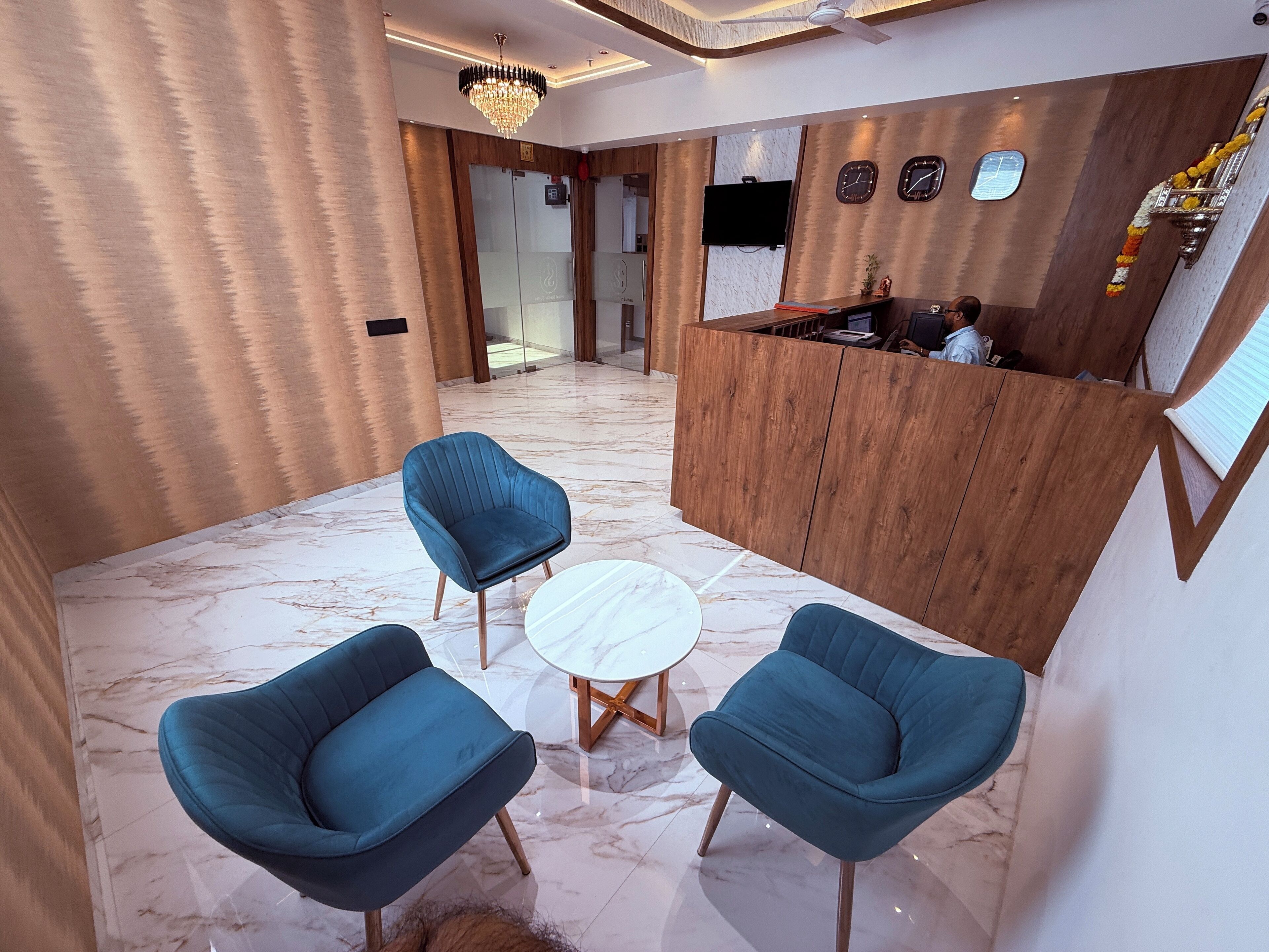 Sitteområde i lobbyen