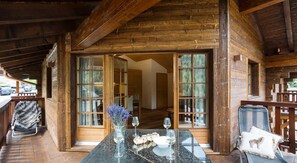 Terrace/patio - Brand new with spa : very comfortable 3 room (3rd floor attic) apartment for 4-5 persons near the sk (Grimentz)