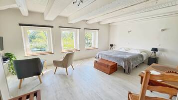 1 slaapkamer, een strijkplank/strijkijzer, wifi, beddengoed