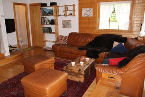 Televisión, chimenea, reproductor de DVD