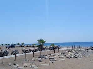 Vlak bij het strand