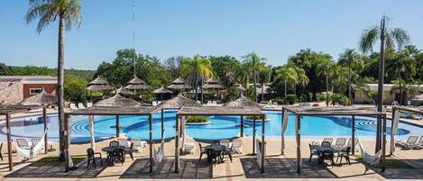 3 outdoor pools, cabanas (surcharge), pool umbrellas