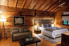 Deluxe-hytte - balkon - udsigt til have | Gratis Wi-Fi