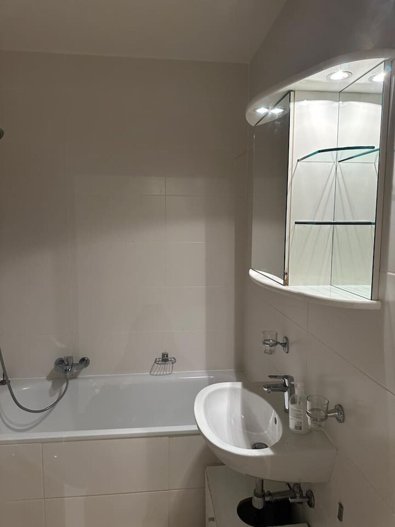 Hair dryer, towels, toilet paper