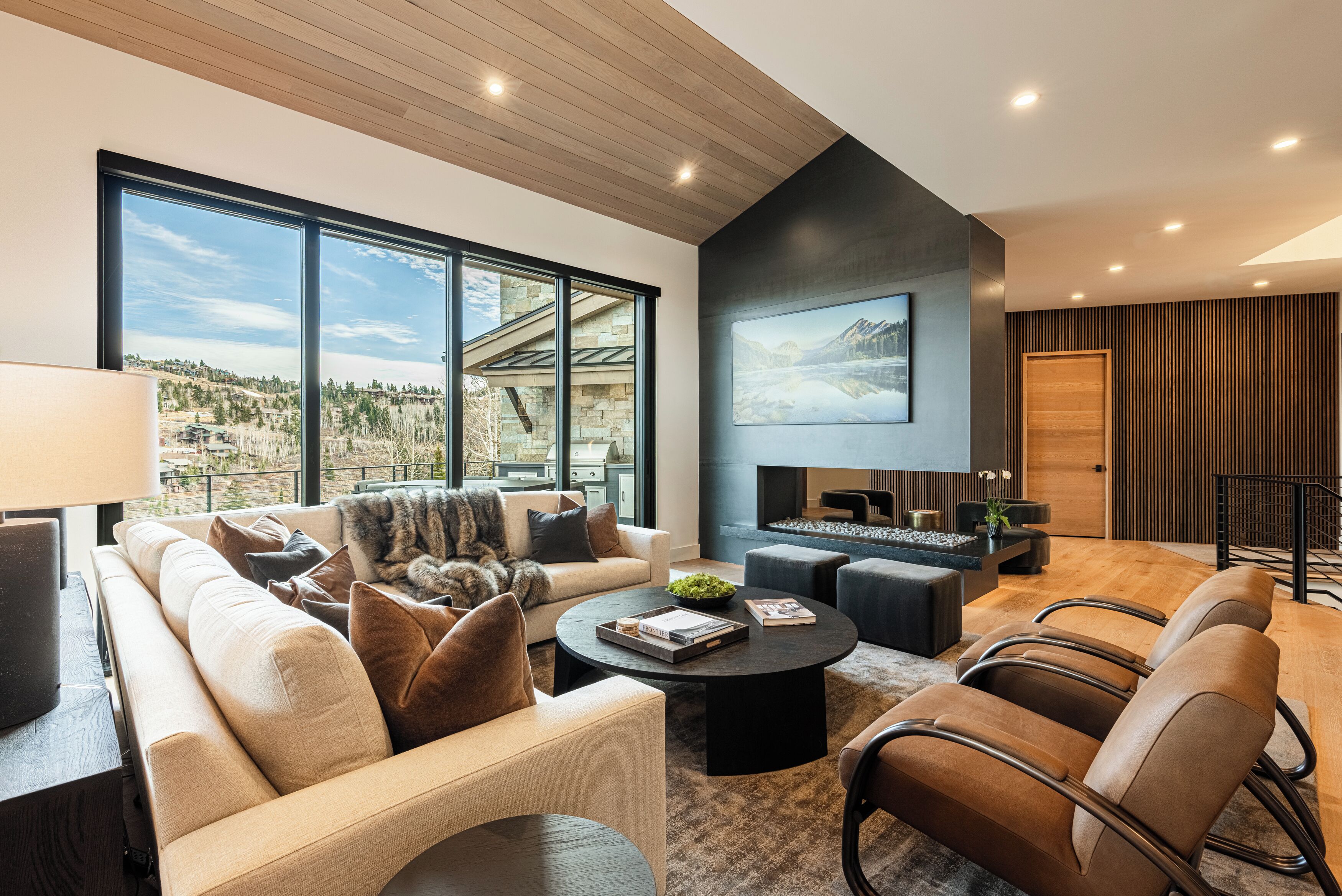 Smart TV, fireplace
