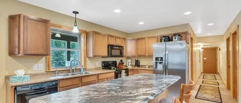 Refrigerador, placa de cocina