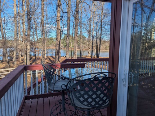 Find Tranquility in spacious farm house on Lake Cammack in Burlington.
