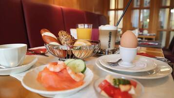 Daily buffet breakfast (EUR 15 per person)