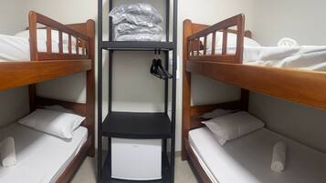 Desk, free WiFi, bed sheets